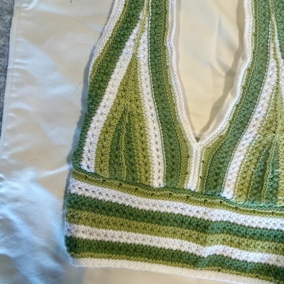 Hollister Crochet Halter Top Size Small Boho Retro - Picture 4 of 10
